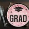 25 Count Pink Way to Go Grad Disposable Dessert Plates 7 1/4 Inch Graduation Celebration